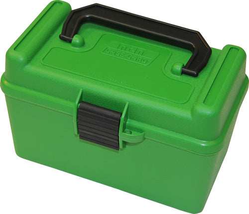 Mtm Deluxe Ammo Box 50-rounds - Rifle 22-250 To 308 Green - Skoutley Outdoors LLC