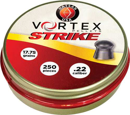 Hatsan Vortex Strike Pellets - 22 17.75gr 250 Per Tin - Skoutley Outdoors LLC