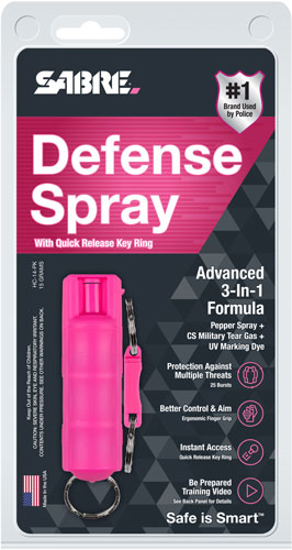 Sabre 3-n-1 Spray Pink Hard - Case With Qr Ring 15gr - Skoutley Outdoors LLC