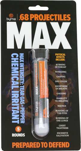 Byrna Max Projectiles 5 Count - Tube .68 Cal - Skoutley Outdoors LLC