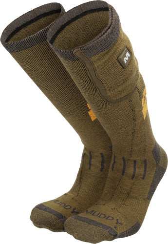 Muddy Nucleus Heated Socks - Brown Clay Medium/large - Skoutley Outdoors LLC