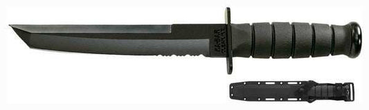 Ka-bar Tanto Knife - 8" W/plastic Sheath Black - Skoutley Outdoors LLC