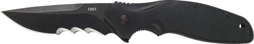 Crkt Shenanigan 3.35" Veff - Serrated Asst Open Black/black - Skoutley Outdoors LLC