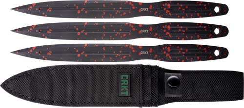 Crkt Onion Throwing Knives - 6.25" Black/red 3-pack W/shth - Skoutley Outdoors LLC