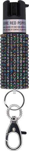 Sabre Jeweled Pepper Spray W/ - Snap Clip/twist Lock Black - Skoutley Outdoors LLC
