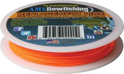 Ams Bowfishing Replacement - Line Orange #200 25 Yards - Skoutley Outdoors LLC