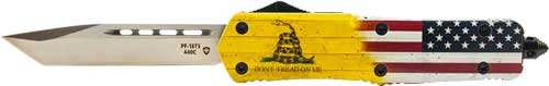 Templar Knife Large Otf Don't - Tread On Me 3.5" Silver Tanto - Skoutley Outdoors LLC