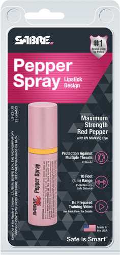 Sabre Red Pepper Spray Lip - Stick Unit Pink 22gr - Skoutley Outdoors LLC