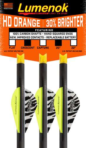 Load image into Gallery viewer, Lumenok Xbow Arrow 20&quot; Carbon - Hd Orange Crescent Nock 3pk - Skoutley Outdoors LLC
