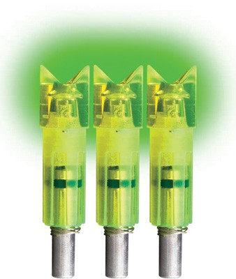 Lumenok Lighted Nock Xbow Grn - Crescent Easton Carbon 3pk - Skoutley Outdoors LLC
