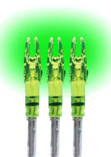 Lumenok Lighted Nock - Signature Series Green 3pk - Skoutley Outdoors LLC