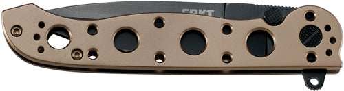 Crkt M16-03bk 3.5" Plain Edge - Spear Point Black Blade Bronze - Skoutley Outdoors LLC