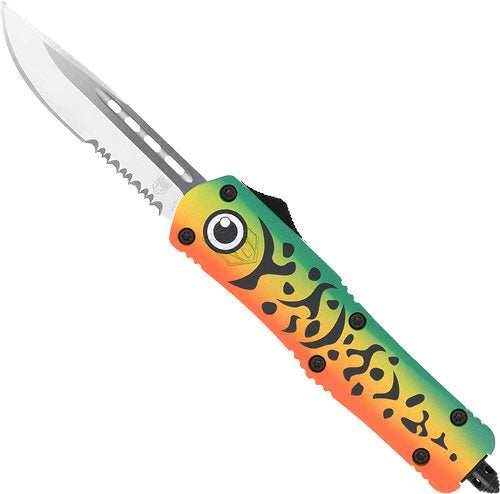 Cobratec Medium Fs3 Otf Green - Lure 3" Drop Point Serrated Ss - Skoutley Outdoors LLC
