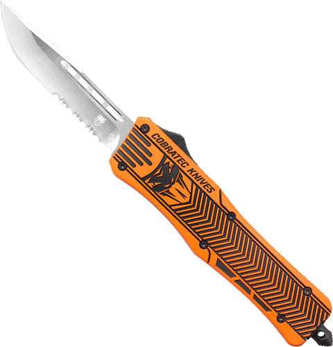 Cobratec Medium Ctk1 Otf - Hunter Orange 3" Drop Serrated - Skoutley Outdoors LLC