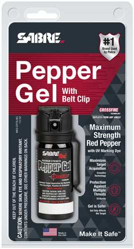 Sabre Red Pepper Gel Flip Top - Unit W/belt Clip 50.4gr - Skoutley Outdoors LLC