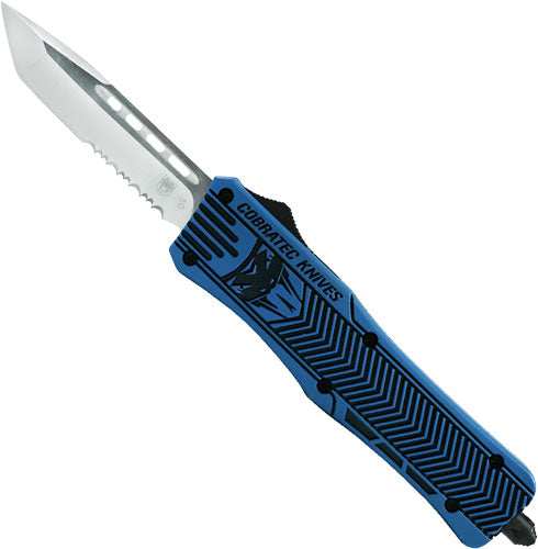 Cobratec Medium Ctk1 Otf - Nra Blue 3" Tanto Serrated - Skoutley Outdoors LLC