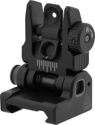 Utg Accu-sync Spring Loaded - Ar 15 Flip-up Rear Sight Black