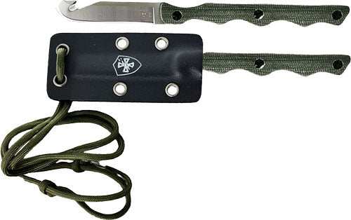 Templar Knife Neck Knife 2.46" - Od Green D2 Silver Drop Point! - Skoutley Outdoors LLC