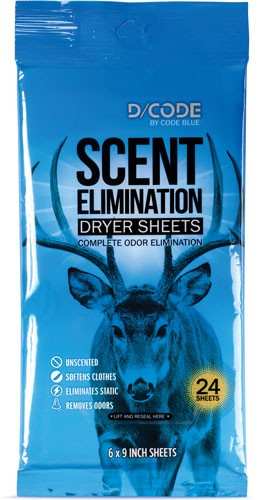 D-code Dryer Sheets 24-pack - - Skoutley Outdoors LLC