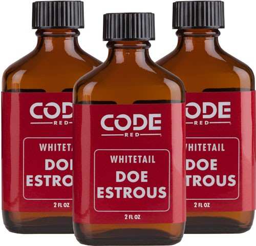 Code Red Deer Lure Doe - Estrus Triple Pack 2fl Oz/ea - Skoutley Outdoors LLC