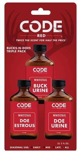 Code Red Deer Lure Bucks-n- - Does Triple Pack 2fl Oz/ea - Skoutley Outdoors LLC