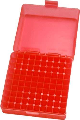 Mtm 100 Round 17hmr/22mag - Ammo Box See Through Clear Red - Skoutley Outdoors LLC