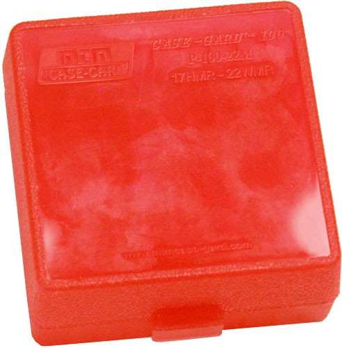 Mtm 100 Round 17hmr/22mag - Ammo Box See Through Clear Red - Skoutley Outdoors LLC