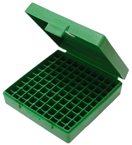 Mtm Ammo Box 9mm Luger/380acp - /9x18 100-rounds Green - Skoutley Outdoors LLC