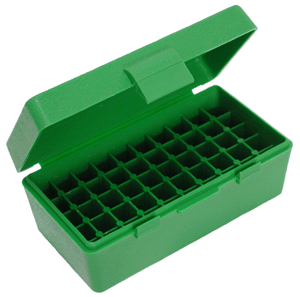 Mtm Ammo Box 38/357 50-rds - Flip Top Style Green - Skoutley Outdoors LLC
