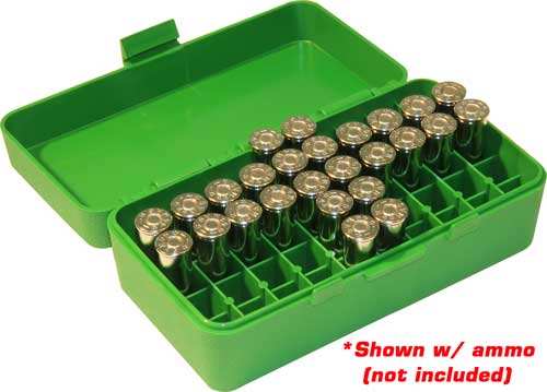 Mtm Ammo Box 44rm/41rm/45lc - 50-rounds Flip Top Style Green - Skoutley Outdoors LLC