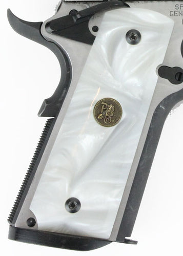 Pachmayr Grips 1911 Full Size - White Pearl Smooth
