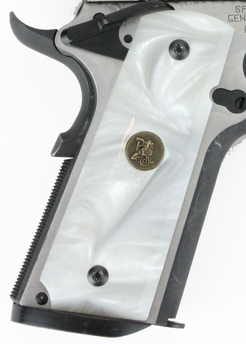 Pachmayr Grips 1911 Full Size - White Pearl Smooth