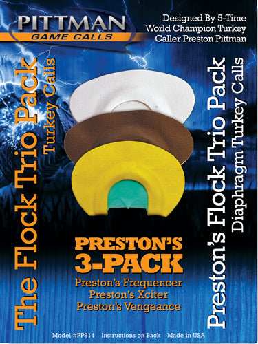 Pittman Game Calls The Flock - Trio Daiphram Pack - Skoutley Outdoors LLC
