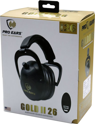 Pro Ears Gold Ii 26 Ear Muff - Electronic W/padded Base Blk - Skoutley Outdoors LLC