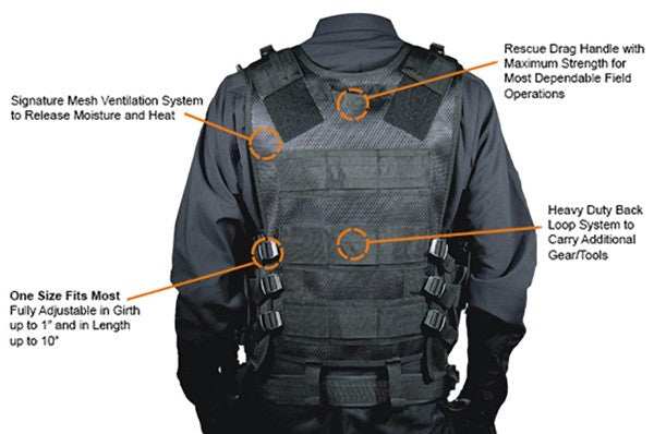 Load image into Gallery viewer, Utg Tactical Vest V547 Black - Law Enforcement - Skoutley Outdoors LLC
