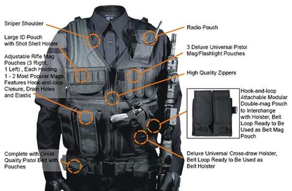 Load image into Gallery viewer, Utg Tactical Vest V547 Black - Law Enforcement - Skoutley Outdoors LLC
