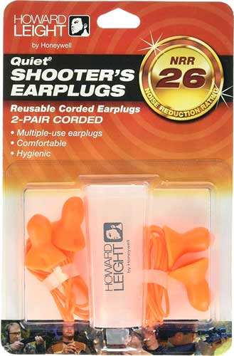 Howard Leight Quiet Ear Plugs - W/cord & Case 2-pair Pack - Skoutley Outdoors LLC