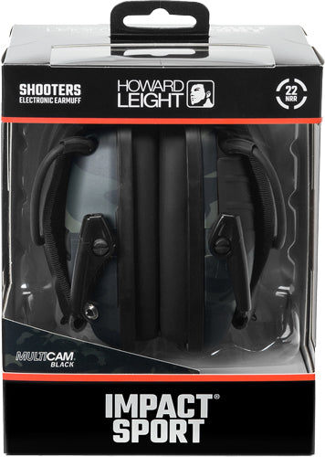 Howard Leight Impact Sport - Multicam Black Elec Muff Nrr22