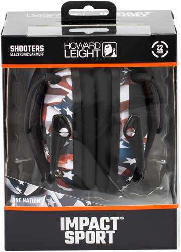 Howard Leight Impact Sport - One Nation Flag Elec Muff Nr22 - Skoutley Outdoors LLC