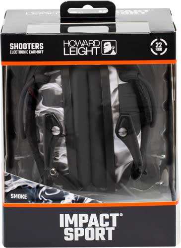 Howard Leight Impact Sport - Smoked Black Elec Muff Nrr22 - Skoutley Outdoors LLC
