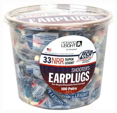 Howard Leight Usa Shooters - Disposable Ear Plugs 100 Pack - Skoutley Outdoors LLC