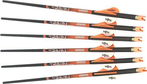 Ravin Xbow Arrow Carbon W/2" - Offset Vanes 400gr .003" 6pk* - Skoutley Outdoors LLC
