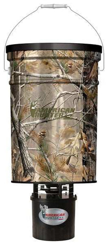 American Hunter Feeder Hanging - 50lb Metal Hopper Rt-ap Camo - Skoutley Outdoors LLC