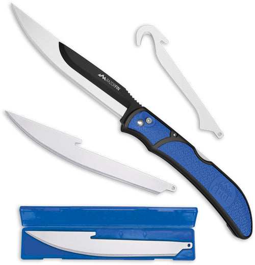 Outdoor Edge Razor Fin 4-blade - Combo Set Blue Blister Pack - Skoutley Outdoors LLC