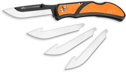 Outdoor Edge 3" Razor Lite - Edc Folder Orange W/4 Blades - Skoutley Outdoors LLC