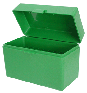 Mtm Ammo Box Medium Rifle - 50-rounds Flip Top Style Green - Skoutley Outdoors LLC