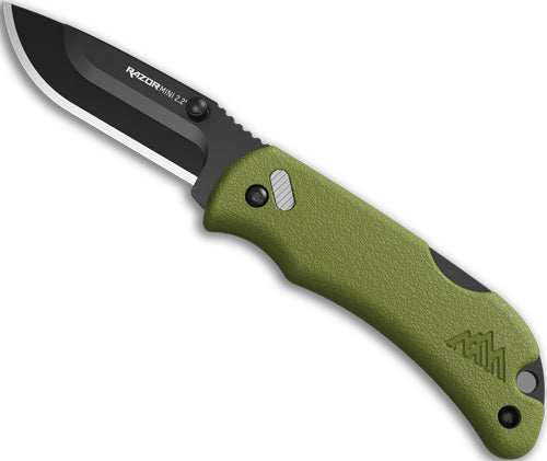 Outdoor Edge Razor-mini 2.2" - Od Green Pms W/2 Black Dp Blds - Skoutley Outdoors LLC