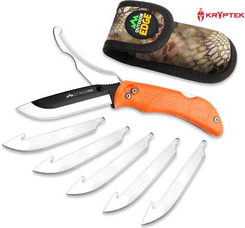 Outdoor Edge Razor Pro 3.5" - Blade/ 3.1" Gut Blade Org Hndl - Skoutley Outdoors LLC