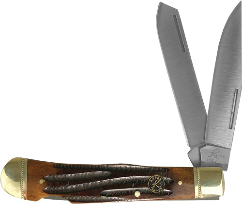 Abkt Roper Double Action Lock - Back Trapper 3.25" Coffee Hndl - Skoutley Outdoors LLC