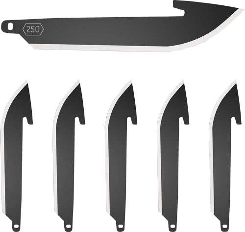 Outdoor Edge 2.5" Drop Point - Blade Pack Black Blade 6-pack - Skoutley Outdoors LLC